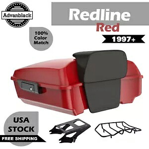 Redline レッド チョップド ツアー パック パック トランク ハーレー ツーリング ストリート ロード グライド 97+用 Redline Red Chopped Tour Pak Pack Trunk For Harley Touring Street Road Glide 97+ 【並行輸入品】