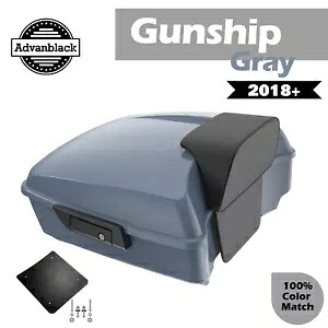 ガンシップ グレー チョップド ツアー パック トランク ラゲッジ ハーレー ロワー ライダー ST/ファット ボブに適合 Gunship Gray Chopped Tour Pak Trunk Luggage Fits Harley Lower Rider ST/Fat Bob 【並行輸入品】