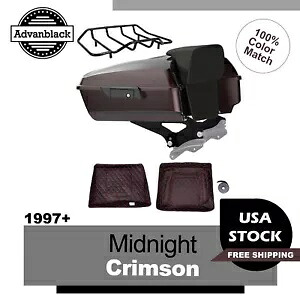 ミッドナイト クリムゾン チョップド ツアー パック パック ハーレー ツーリング FLHR FLHXS FLTRX 1997+用 Midnight Crimson Chopped Tour Pack Pak For Harley Touring FLHR FLHXS FLTRX 1997+ 【並行輸入品】