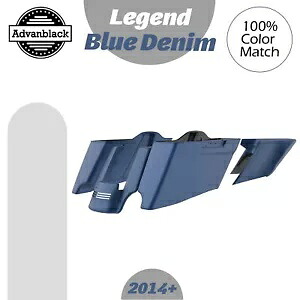 CVO テーパードストレッチ拡張サドルバッグ ハーレー 2014+ レジェンドブルーデニムに適合 CVO Tapered Stretched Extended Saddlebags Fits Harley 2014+ LEGEND BLUE DENIM 【並行輸入品】