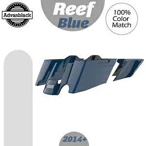 リーフブルー CVO テーパードストレッチ拡張サドルバッグ ハーレー 2014+用 Reef Blue CVO Tapered Stretched Extended Saddlebags For Harley 2014+ 【並行輸入品】