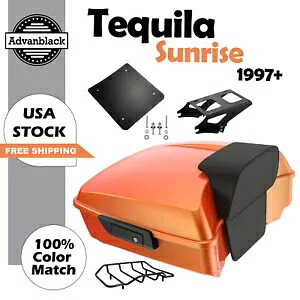 テキーラ サンライズ チョップド ツアー パック トランク ハーレー ツーリング ストリート ロード グライド 97+用 Tequila Sunrise Chopped Tour Pack Trunk For Harley Touring Street Road Glide 97+ 【並行輸入品】