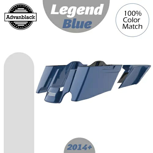 CVO テーパードストレッチ拡張サドルバッグ ハーレー 2014+ レジェンドブルーに適合 CVO Tapered Stretched Extended Saddlebags Fits Harley 2014+ LEGEND BLUE 【並行輸入品】 233,200円