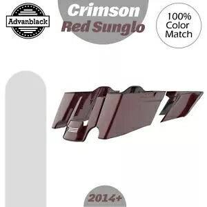 CVO テーパード ストレッチ拡張サドルバッグ ハーレー 2014+ CRIMSON RED SUNGLO に適合 CVO Tapered Stretched Extended Saddlebags Fits Harley 2014+ CRIMSON RED SUNGLO 【並行輸入品】｜カスタムパーツ WORLD倉庫