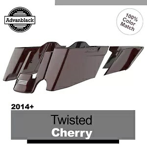 TWISTED CHERRY CVO テーパード ストレッチ 拡張サドルバッグ ハーレー 2014+用 TWISTED CHERRY CVO Tapered Stretched Extended Saddlebags For Harley 2014+ 【並行輸入品】