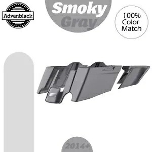 CVO テーパードストレッチ拡張サドルバッグ ハーレー 2014+ スモーキーグレーに適合 CVO Tapered Stretched Extended Saddlebags Fits Harley 2014+ SMOKY GRAY 【並行輸入品】