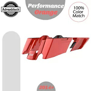CVO テーパード ストレッチ エクステンデッド サドルバッグ ハーレー 2014+ パフォーマンス オレンジに適合 CVO Tapered Stretched Extended Saddlebags Fits Harley 2014+ PERFORMANCE ORANGE 【並行輸入品】