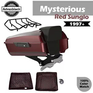 ミステリアス レッド サングロ チョップド ツアー パック パック トランク ラゲッジ フィット ハーレー ツーリング 97+ Mysterious Red Sunglo Chopped Tour Pak Pack Trunk Luggage Fit Harley Touring 97+ 【並行輸入品】