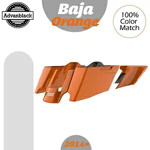 CVO テーパードストレッチ拡張サドルバッグはハーレー 2014+ BAJA オレンジに適合 CVO Tapered Stretched Extended Saddlebags Fits Harley 2014+ BAJA ORANGE 【並行輸入品】