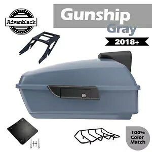 ガンシップ グレー チョップド ツアー パック トランク ラゲッジ ハーレー ロワー ライダー ST/ファット ボブに適合 Gunship Gray Chopped Tour Pack Trunk Luggage Fits Harley Lower Rider ST/Fat Bob 【並行輸入品】
