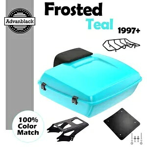フロステッド ティール チョップド ツアー パック ハーレー ツーリング ストリート ロードキング グライド 97+ に適合 Frosted Teal Chopped Tour Pack Fits Harley Touring Street Road King Glide 97+ 【並行輸入品】