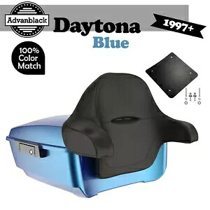 デイトナ ブルー パール アドバンブラック ラッシュモア キング ツアー パック 97+ ハーレー/ソフテイル用 DAYTONA BLUE PEARL Advanblack Rushmore King Tour Pak Pack For 97+ Harley/Softail 【並行輸入品】