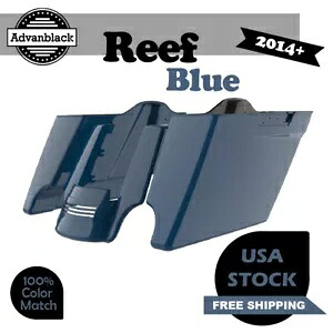 リーフブルー 拡張バッグ ストレッチサドルバッグ リアフェンダー 2014年以降のハーレーに適合 Reef Blue Extended Bag Stretched Saddlebags Rear Fender Fits 2014+ Harley 【並行輸入品】