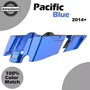 CVO テーパード ストレッチ拡張サドルバッグ ハーレー 2014+ パシフィック ブルーに適合 CVO Tapered Stretched Extended Saddlebags Fits Harley 2014+ PACIFIC BLUE 【並行輸入品】