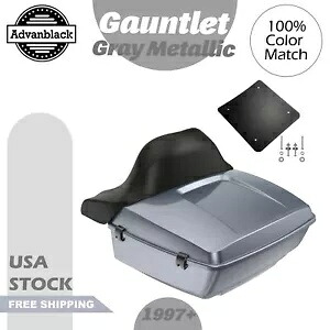 ガントレット グレー メタリック アドバンブラック ラッシュモア キング ツアー パック 97+ ハーレー/ソフテイル用 GAUNTLET GRAY METALLIC Advanblack Rushmore King Tour Pack For 97+ Harley/Softail 【並行輸入品】