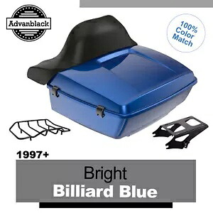 ブライト ビリヤード ブルー キング ツアー パック ラップ アラウンド バックレスト 97+ ハーレー ツーリング用 Bright Billiard Blue King Tour Pack Wrap Around Backrest For 97+ Harley Touring 【並行輸入品】｜カスタムパーツ WORLD倉庫