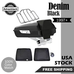 デニムブラックレイザーツアーパックパック荷物ハーレーFLHR FLHXS FLTRX 1997+に適合 Denim Black Razor Tour Pak Pack Luggage Fits for Harley FLHR FLHXS FLTRX 1997+ 【並行輸入品】