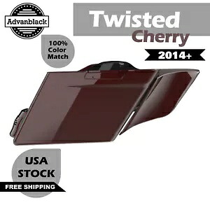 ツイスト チェリー ストレッチ サドルバッグ サイド カバー 2014 年以降のハーレー ツーリングに適合 Twisted Cherry Stretched Saddlebag Side Covers Fits 2014+ Harley Touring 【並行輸入品】
