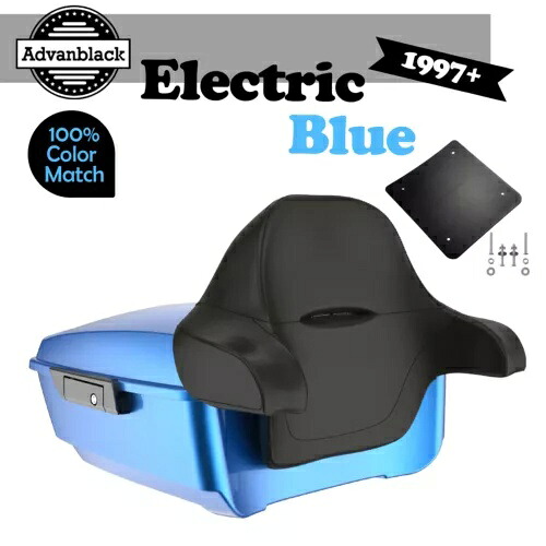 エレクトリック ブルー Advanblack Rushmore King Tour Pak パック パッド 97+ ハーレー/ソフテイル用 ELECTRIC BLUE Advanblack Rushmore King Tour Pak Pack Pad For 97+ Harley/Softail 【並行輸入品】