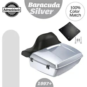 Advanblack バラクーダ シルバー ラッシュモア キング ツアー パック パック ハーレー/ソフテイル 97+ に適合 Advanblack Barracuda Silver Rushmore King Tour Pack Pak Fits Harley/Softail 97+ 【並行輸入品】｜カスタムパーツ WORLD倉庫