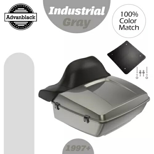 インダストリアルグレー アドバンブラック ラッシュモア キング ツアー パック 97+ ハーレー/ソフテイル用 INDUSTRIAL GRAY Advanblack Rushmore King Tour Pak Pack For 97+ Harley/Softail 【並行輸入品】