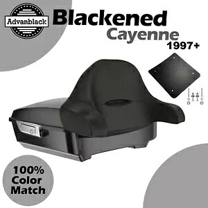 97 年以上のハーレー/ソフテイル ラッシュモア チョップド ツアー パック ラップ アラウンド ブラック カイエン用 For 97+ Harley/Softail Rushmore Chopped Tour Pack Wrap Around BLACKENED CAYENNE 【並行輸入品】