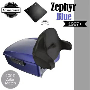 Advanblack ゼファー ブルー ラッシュモア キング ツアー パック パック パッド 97+ ハーレー/ソフテイルに適合 Advanblack Zephyr Blue Rushmore King Tour Pack Pak Pad Fits 97+ Harley/Softail 【並行輸入品】｜カスタムパーツ WORLD倉庫