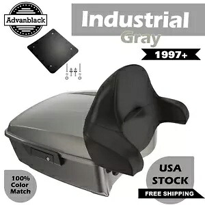 Advanblack インダストリアル グレー キング ツアー パック パック 1997 年以降のハーレー ツーリング/ソフテイル用 Advanblack Industrial Gray King Tour Pack Pak For 1997+ Harley Touring/Softail 【並行輸入品】