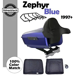 ゼファー ブルー キング ツアー パック パック 荷物 1997 年以降のハーレー ストリート ロード キング グライド用 Zephyr Blue King Tour Pak Pack Luggage For 1997+ Harley Street Road King Glide 【並行輸入品】