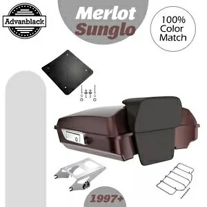 メルロー サングロ レイザー ツアー パック パック トランク ハーレー FLHR FLHXS FLTRX 1997+ に適合 Merlot Sunglo Razor Tour Pak Pack Trunk Fits Harley FLHR FLHXS FLTRX 1997+ 【並行輸入品】