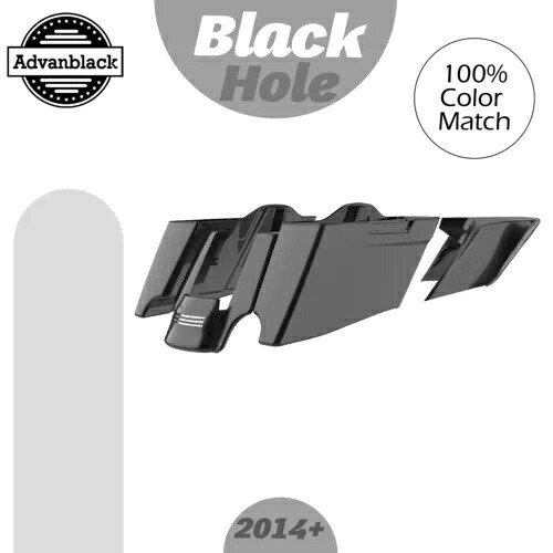 CVO テーパードストレッチ拡張サドルバッグはハーレー 2014+ ブラックホールに適合 CVO Tapered Stretched Extended Saddlebags Fits Harley 2014+ BLACK HOLE 【並行輸入品】