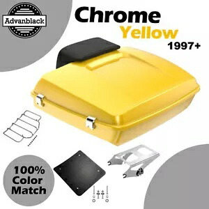クローム イエロー レイザー ツアー パック パック トランク ハーレー FLHR FLHXS FLTRX 1997+ に適合 Chrome Yellow Razor Tour Pak Pack Trunk Fits Harley FLHR FLHXS FLTRX 1997+ 【並行輸入品】