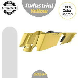 CVO テーパードストレッチ拡張サドルバッグ ハーレー 2014+ に適合 インダストリアルイエロー CVO Tapered Stretched Extended Saddlebags Fits Harley 2014+ INDUSTRIAL YELLOW 【並行輸入品】