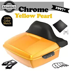 クロムイエローパールキングツアーパックラップアラウンドハーレーストリートロードキング97+に適合 Chrome Yellow Pearl King Tour Pack Wrap Around Fits Harley Street Road King 97+ 【並行輸入品】