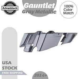 ガントレット グレー メタリック CVO テーパード ストレッチ 拡張サドルバッグ ハーレー 14+用 Gauntlet Gray Metallic CVO Tapered Stretched Extended Saddlebags For Harley 14+ 【並行輸入品】