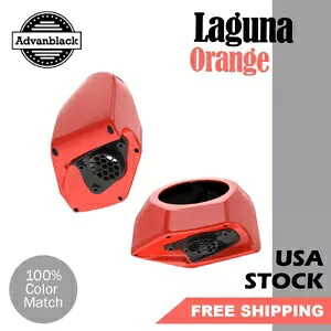 6.5 インチ スピーカー ポッド ラグナ オレンジ アドバンブラック & ハーレー キング ツアー パックに適合 6.5 inches Speaker Pods LAGUNA ORANGE Fits Advanblack & Harley King Tour Pack 【並行輸入品】｜カスタムパーツ WORLD倉庫