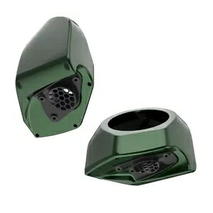 6.5 インチ スピーカー ポッド KINETIC GREEN アドバンブラック & ハーレー キング ツアー パックに適合 6.5 inches Speaker Pods KINETIC GREEN Fits Advanblack & Harley King Tour Pack 【並行輸入品】｜カスタムパーツ WORLD倉庫
