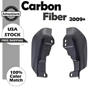 カーボンファイバーミッドフレームエアディフレクターヒートシールドトリムカバー 2009 年以降のハーレー用 Carbon Fiber Mid Frame Air Deflectors Heat Shield Trim Covers For 2009+ Harley 【並行輸入品】