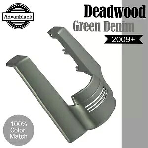 デッドウッド グリーン デニム シングル カットアウト ストレッチ リアフェンダー エクステンション ハーレー用 DEADWOOD GREEN DENIM Single Cutout Stretched Rear Fender Extension For Harley 【並行輸入品】