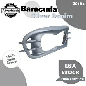 バラクーダ シルバー デニム ヘッドライト ベゼル 15 年以上のハーレーダビッドソン ロード グライド FLTRX に適合 Barracuda Silver Denim Headlight Bezel Fits 15+ Harley Davidson Road Glide FLTRX 【並行輸入品】｜カスタムパーツ WORLD倉庫