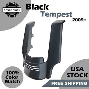ブラック テンペスト デュアル カットアウト ストレッチ リアフェンダー エクステンション フィット 09+ ハーレー ツーリング Black Tempest Dual Cutout Stretched Rear Fender Extension Fit 09+ Harley Touring 【並行輸入品】｜カスタムパーツ WORLD倉庫