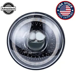 Pro Fuzion LED ブラック ヘッドライト Halo 付き ハーレー ツーリング/ソフテイル/インディアンに適合 Pro Fuzion LED Black Headlight w/ Halo Fits Harley Touring/ Softail/ Indian 【並行輸入品】