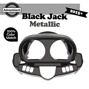 フィット ハーレー ロード グライド FLTRX ゲージ クラスター カバー ブラック ジャック メタリック アドバンブラック Fit Harley Road Glide FLTRX Gauge Cluster Cover BLACK JACK METALLIC Advanblack 【並行輸入品】
