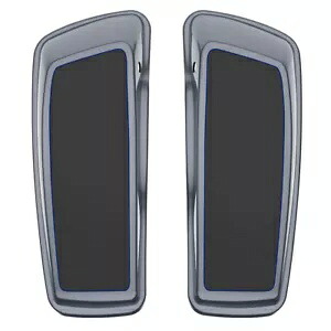 ガントレット グレー メタリック & ビビッド ブラック 2 トーン サドルバッグ蓋 ハーレー 14+ 用 Gauntlet Gray Metallic & Vivid Black 2-Tone Saddlebag Lids For Harley 14+ 【並行輸入品】