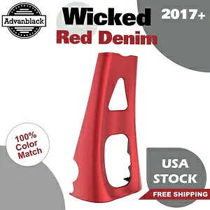Wicked レッドデニム ABS チンスポイラー M8 ハーレー ロードキング ストリート グライド 2017+ に適合 Wicked Red Denim ABS Chin Spoiler Fits M8 Harley Road King Street Glide 2017+ 【並行輸入品】