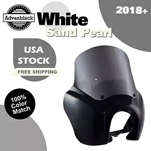 Advanblack ホワイト サンド パール T スポーツ フェアリング ハーレー ストリート ボブ FXLRS 2018+ に適合 Advanblack White Sand Pearl T-Sport Fairing Fits Harley Street Bob FXLRS 2018+ 【並行輸入品】