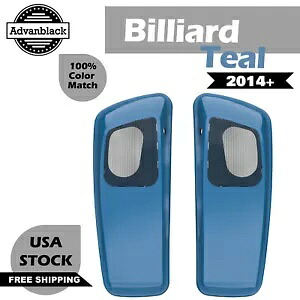 ビリヤード ティール サドルバッグ 6x9 インチ スピーカー蓋 オーディオカバー ハーレー 2014+ に適合 Billiard Teal Saddlebag 6x9 inch Speaker Lids Audio Cover Fits Harley 2014+ 【並行輸入品】