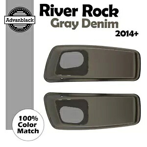 RIVER ROCK グレーデニム ハーレーツーリング 6x9 インチサドルバッグスピーカー蓋オーディオカバーに適合 RIVER ROCK GRAY DENIM Fit Harley Touring 6x9\