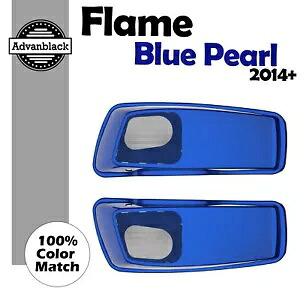 フレームブルーパール ハーレーツーリング14+ 6x9インチサドルバッグスピーカー蓋オーディオカバーに適合 FLAME BLUE PEARL Fits Harley Touring 14+ 6x9\