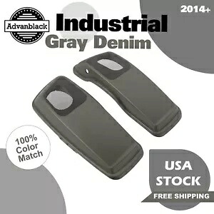 インダストリアルグレーデニム 6x9 インチサドルバッグスピーカー蓋オーディオカバーハーレー 14+ Industrial Gray Denim 6x9 inch Saddlebag Speaker Lids Audio Cover For Harley 14+ 【並行輸入品】